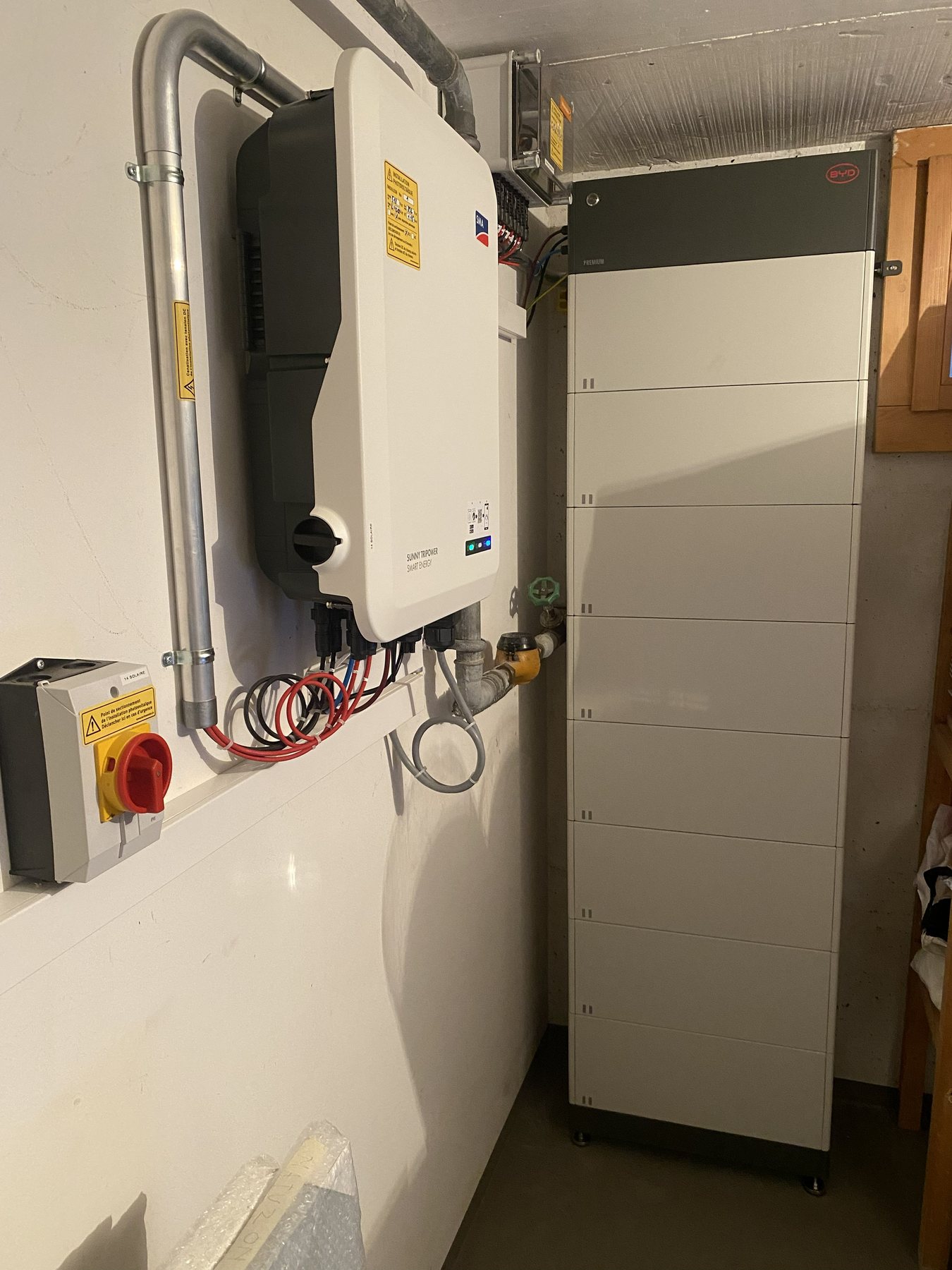 Batterie ajoutée à une installation photovoltaïque existante